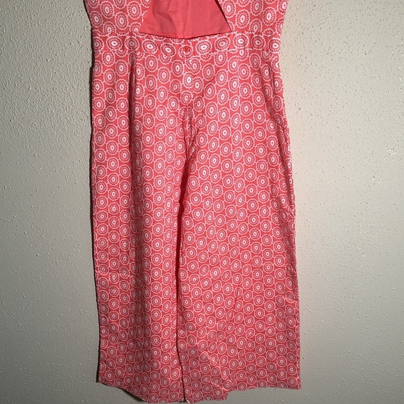 Janie and Jack Coral White Wide Leg Sleeveless Jumpsuit Romper size 12 - Picture 14 of 16